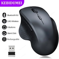 Dual-Mode 2.4G Wireless Mouse Bluetooth 5.2 Mouse Rechargeable Mouse Game Mouse 1600DPI For Laptop Tablet Computer Windows MacOS