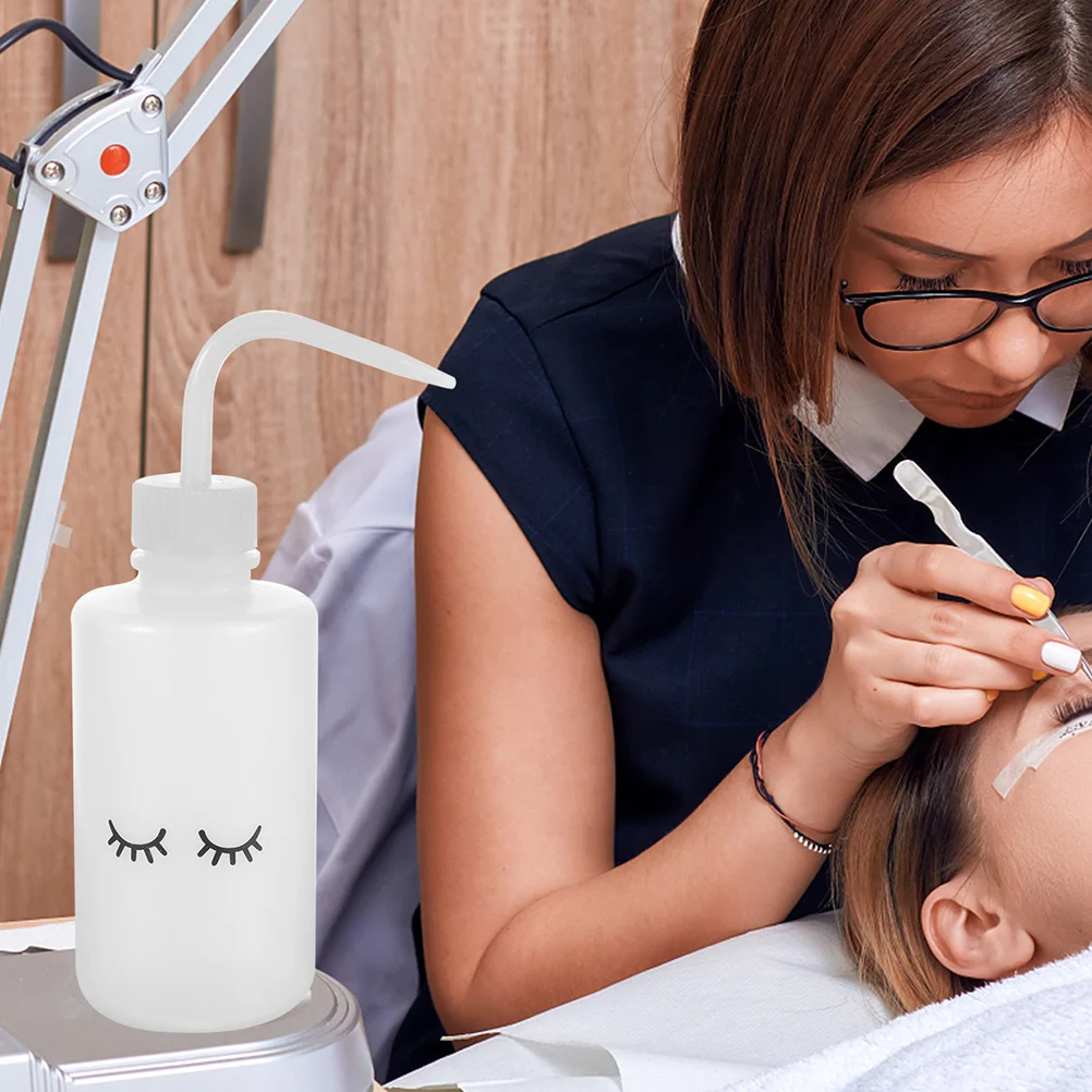 

4Pcs Lash Washing Bottles 250Ml Bend Mouth Portable Squeeze Bottle Empty Reusable Eyelash Cleaning Bottles for Extension and