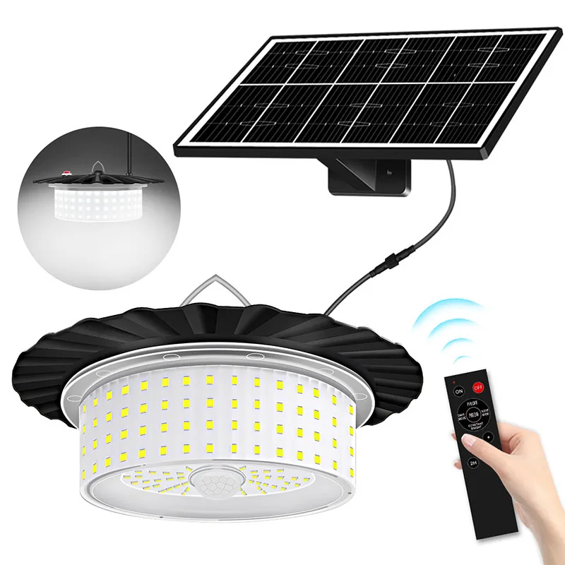 Solar Chandelier 244led 5 Mode IP65 Waterproof Shed Light Motion Sensor Indoor Outdoor Lighting