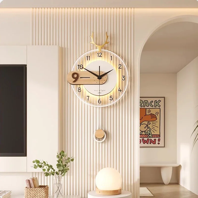 Battery Operated Clock Wall Led Night Light Living Room Creative Wall Clock Modern Design Reloj Digital Pared Home Decor