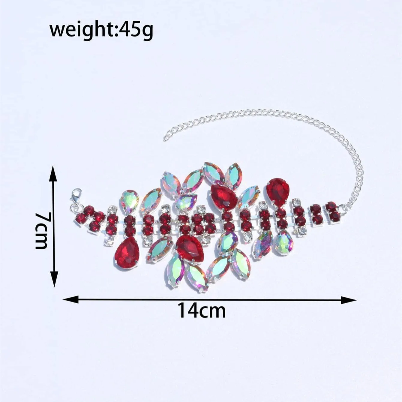 1pc xquisite Shiny Multicolor Rhinestone Bracelet Jewelry Women\'s Luxury Wedding Party Bracelet Fashion Crystal Jewelry Bracelet