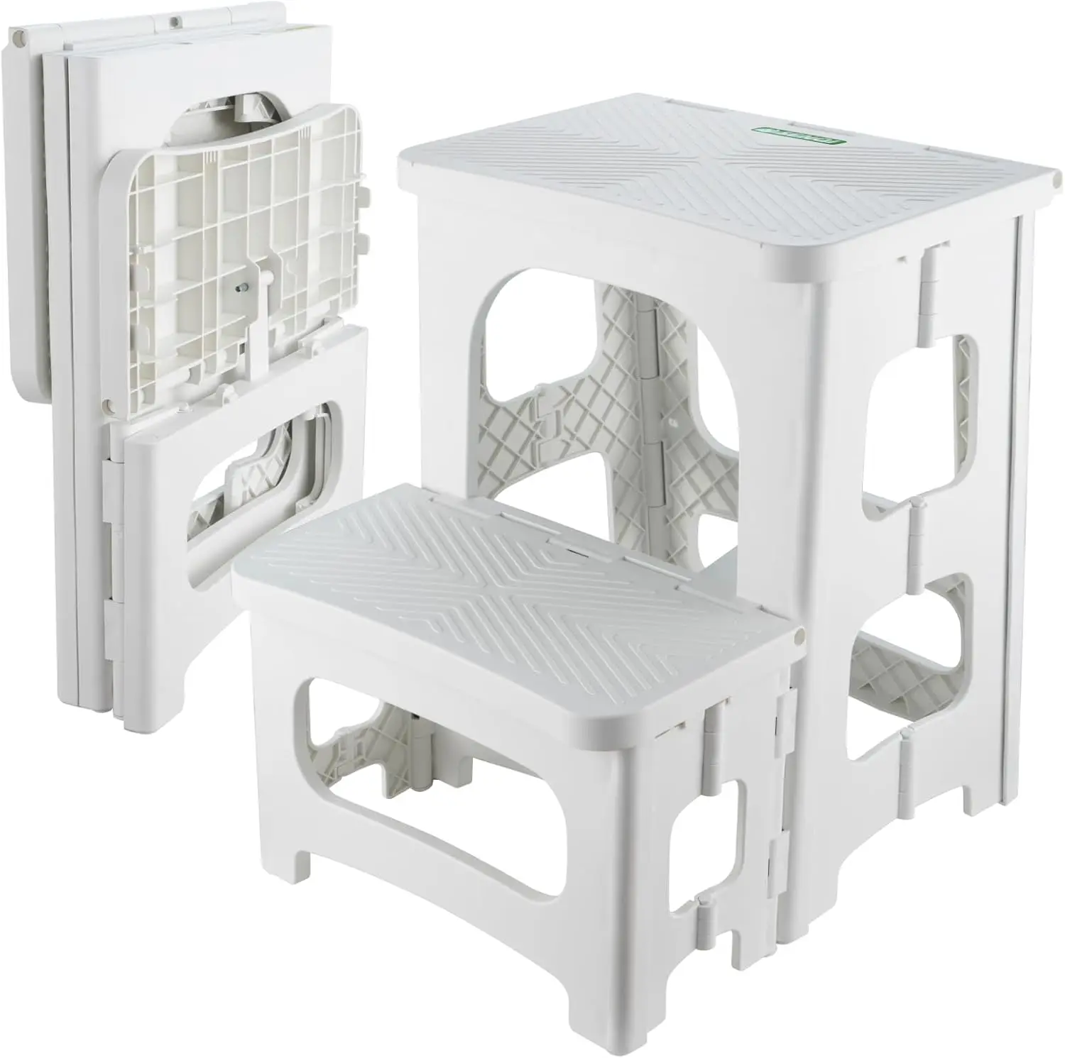 

Folding 2-Step Stool for Adults Kids Non-Slip Collapsible Portable Step Stool for Kitchen Home Toilet Bedroom Office Ba