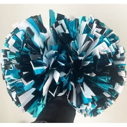 1piece,Pom Pom Pom with Black and White Poms, Teal, 6 inch Size, 8 inch, 10 inch