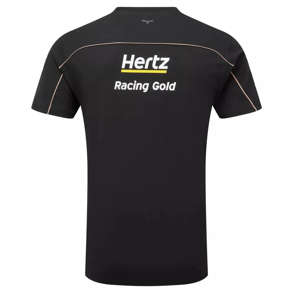 Hertz Team Jota Officiel Wec Équipe Piste T-Shirt Noir/Or Oversized Outdoor Motorcycle Jersey For Fans