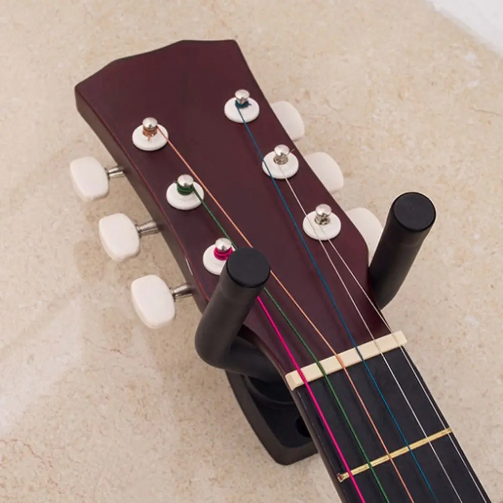 Wall Mount Guitar Hanger Hook Non-slip Guitar Ukulele Violin Guitar Holder Stand Display Rack Instrument Accessories