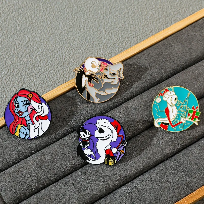 Эмалированная брошь «Кошмар перед Рождеством», металлические булавки с лацканами, значок на рюкзак, аксессуары для одежды, ювелирные изделия, подарок на Хэллоуин