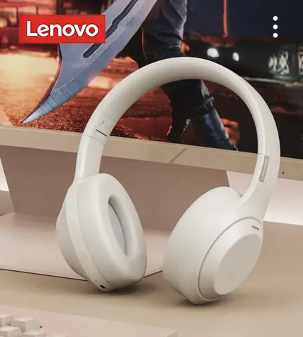 Original Lenovo Bluetooth Earphones Over-ear Foldable Computer Wireless Headphones Noise Cancellation HIFI Stereo Gaming Headset