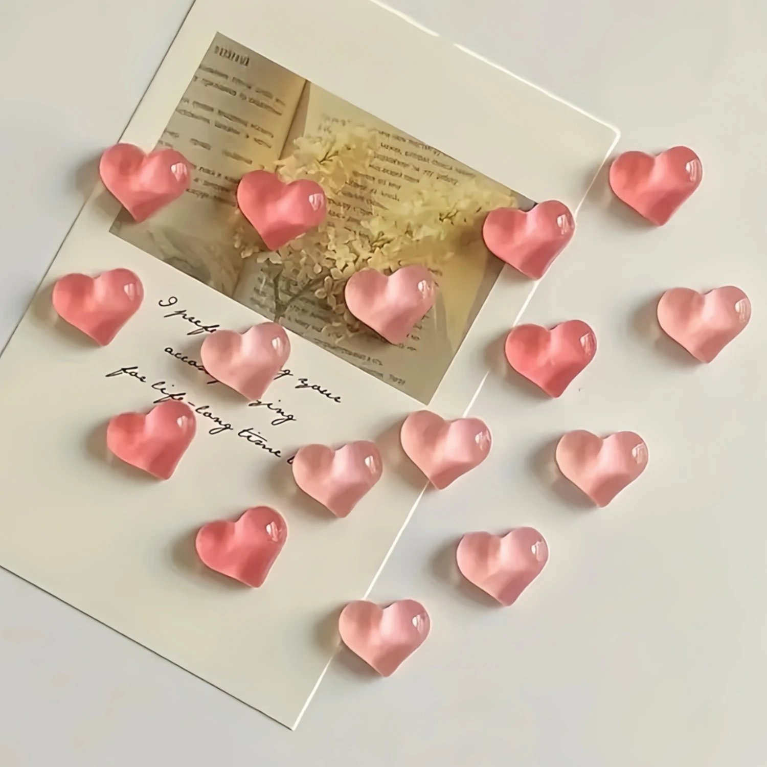 8pcs Heart-Shaped Refrigerator Magnets Suitable for Kitchen, Office, Dishwasher & Whiteboard - Multi-Functional Decor