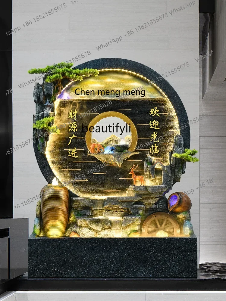 X  Artificial Mountain and Fountain  Water Curtain Wall  Courtyard Decoration Circulating Water Landscape Furnishing Articles