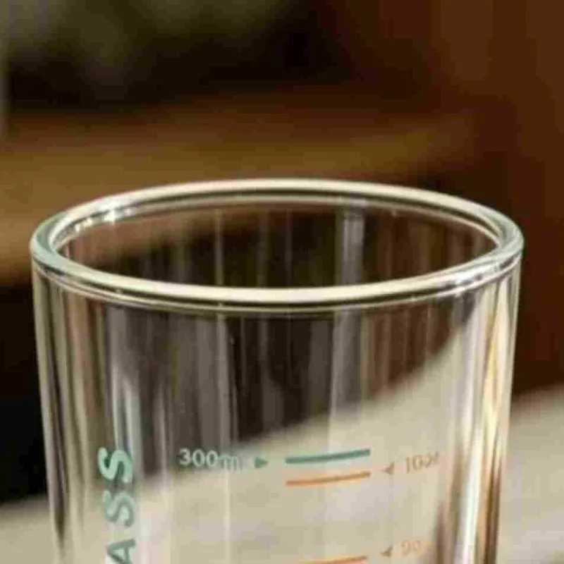 Thick-Bottomed, Heat-Resistant Glass Cup Milk Household, Juice, with Measurement Markings Microwave-Safe Breakfast Coffee Cup