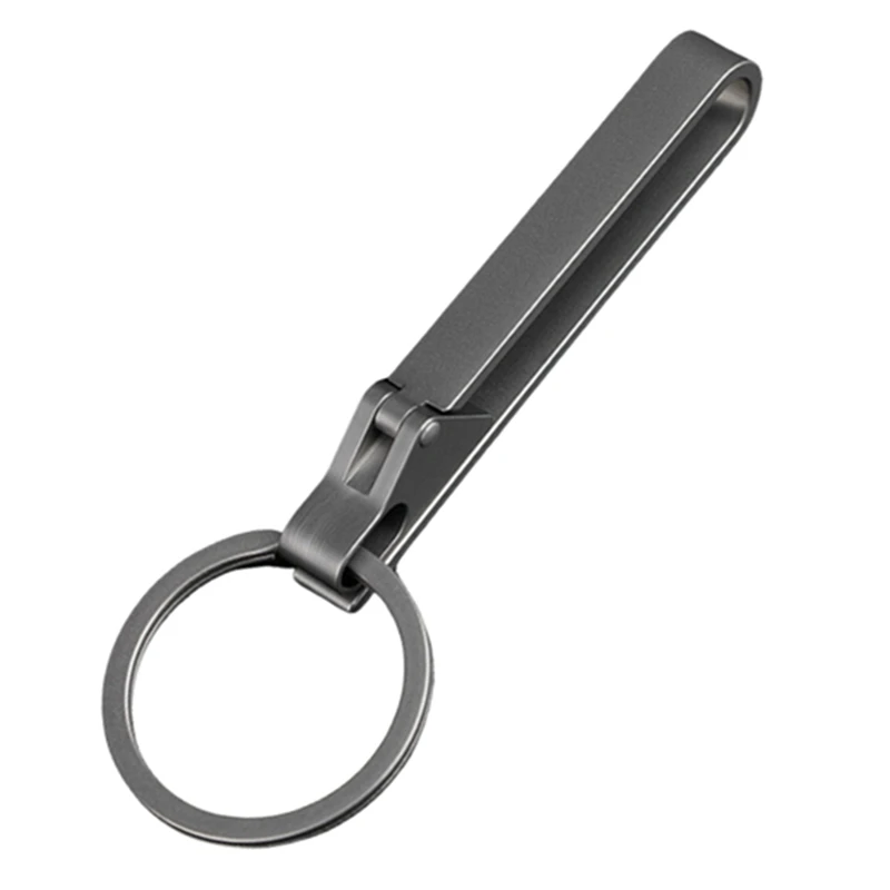 Sleek Men's And Women's Titanium Keychain With Pocket Clip And Detachable Keyring