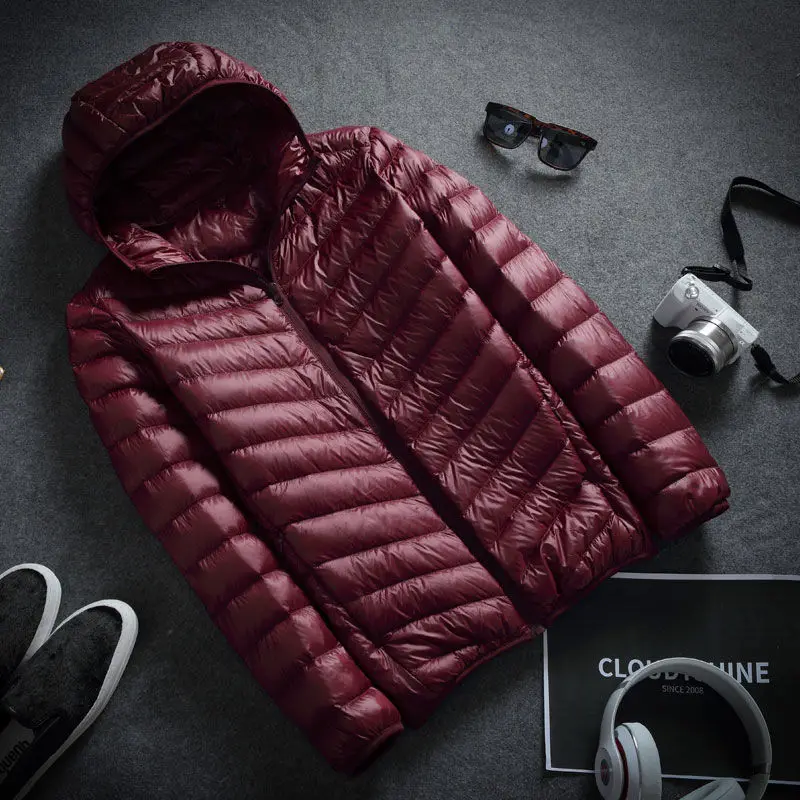 Winter Ultra Lightweight Down Jacket Men's Fashion Short Hooded Men Jacket Down Cotton Warm Clothing Coat Winter Jackets New