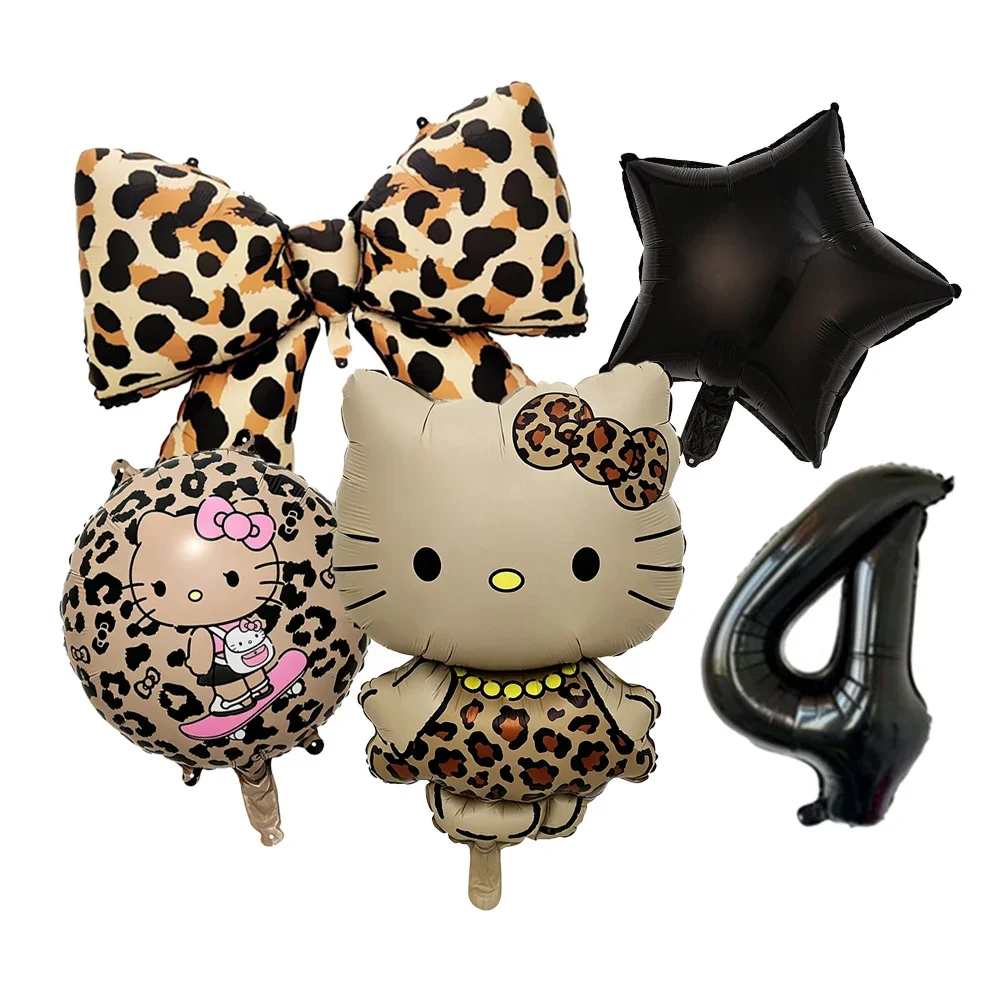 Cartoon Hello Kitty Themen-Tier-Zahlen-Folienballon-Set Kinder Geburtstag Konfetti Party Deko Zubehör Baby-Shower Spielzeug Geschenke – Detail 16