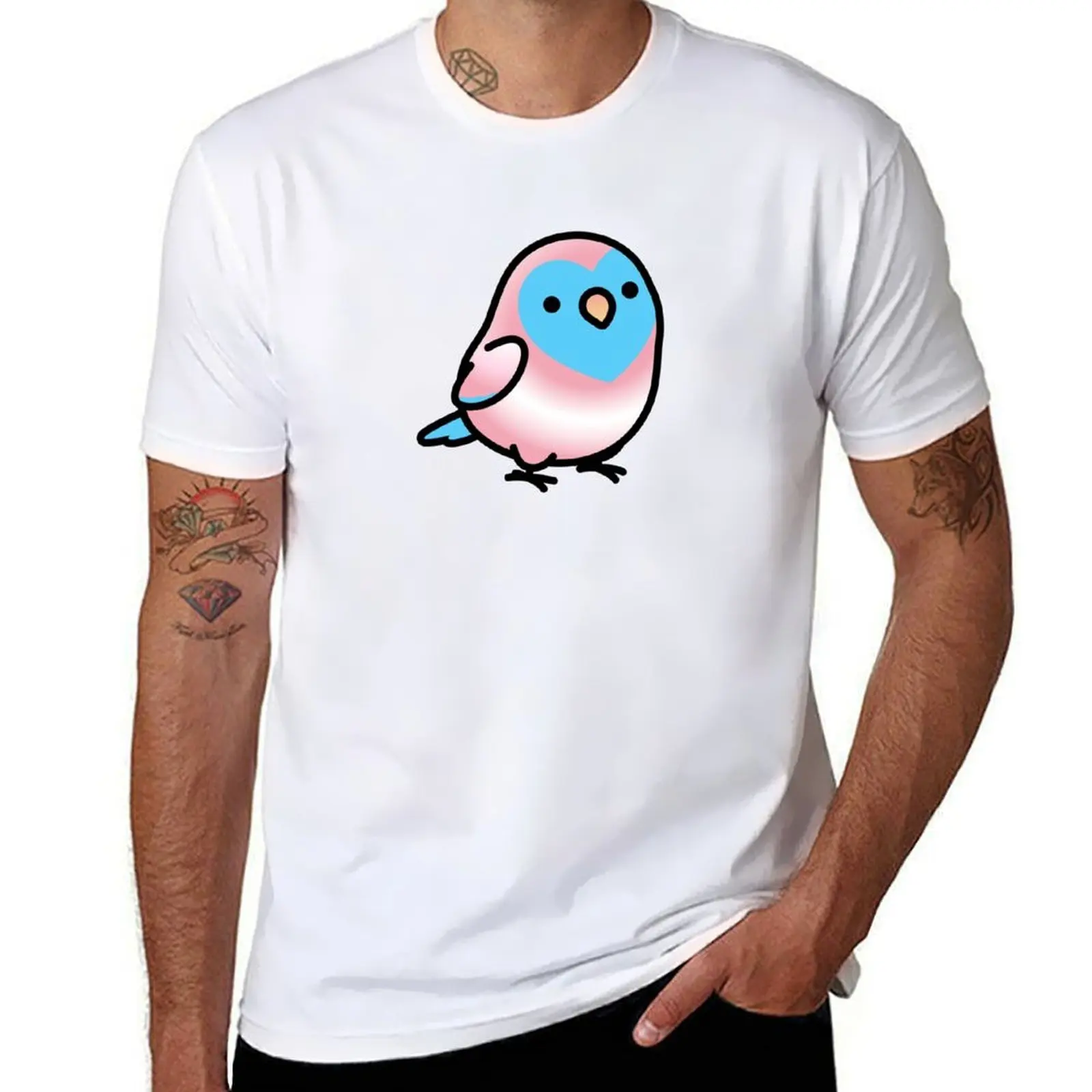

Trangender LGBT+ Pride Lovebird T-Shirt t shirt for man funny t shirts cotton T-Shirt