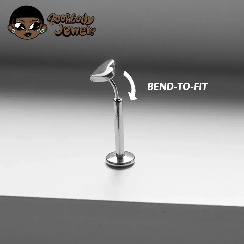 ASTM F136 Titanium Heart Threadless Push Pin Piercing 16G Star Pin end Threadless Ear Cartilage Helix Tragus Stud Body Piercing