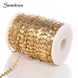 Semitree 1 Meter Stainless Steel Shell Bulk Chains for DIY Jewelry Making Accessories Necklace Findings Handmade Bracelets