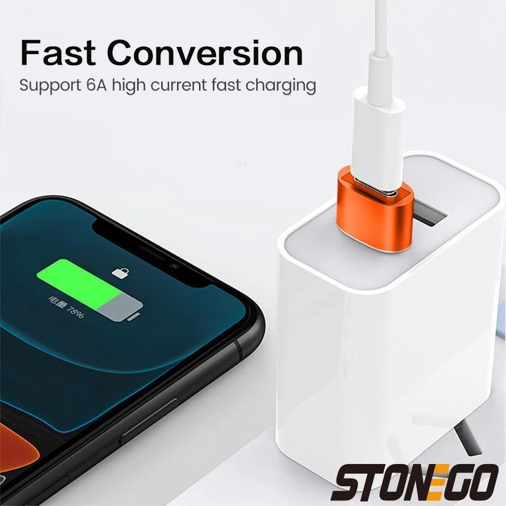 6A USB 3 0 إلى نوع C OTG محول سبائك الألومنيوم محول ل PD شحن أجهزة الكمبيوتر المحمولة الهواتف الذكية