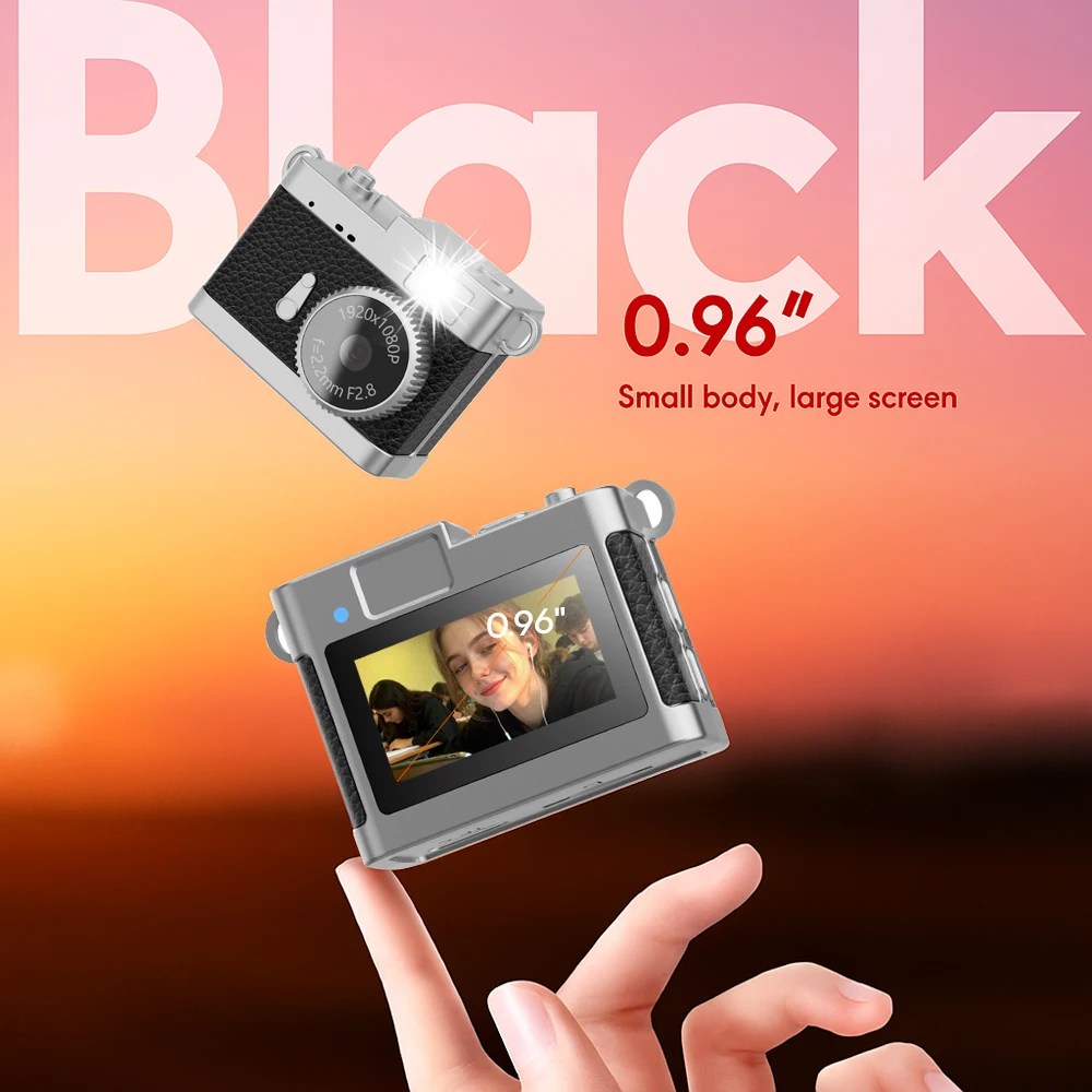 كاميرا Magecam الرجعية 720p المحمولة خمر كاميرا فيديو صغيرة جدا 0.96 بوصة شاشة CCD كاميرا صغيرة داخلية في الهواء الطلق للتصوير الفوتوغرافي