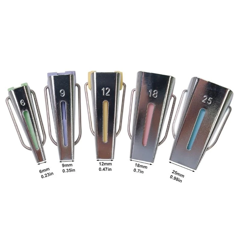 

Bias Tape Maker 5 Size 6/9/12/18/25mm Quilting Tool for Sewing Enthusiasts