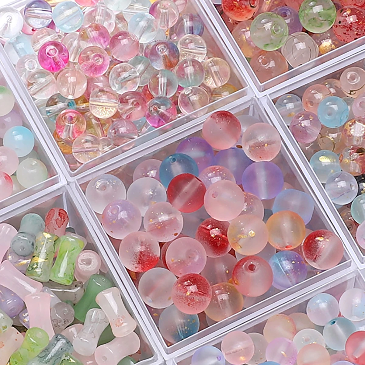 

Стеклянная Желейная двойная сборка, зеркальные бусины ручной работы, сделай сам, изготовление ювелирных изделий, браслетов, ожерелий, подарков, ювелирных изделий Ac