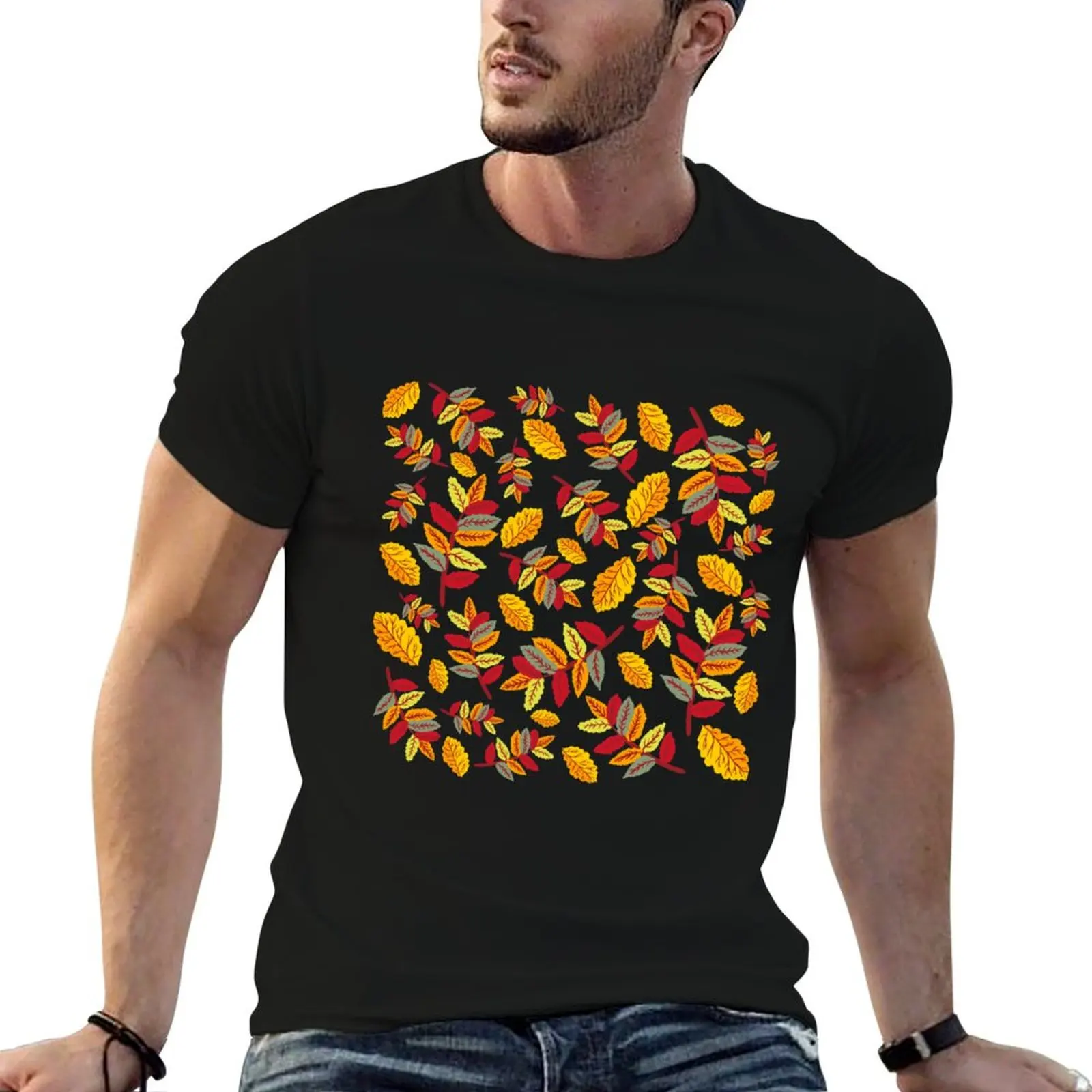 

Autumn leaves T-Shirt man t shirt graphic man t shirt cotton T-Shirt