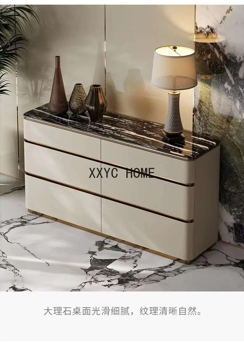 

Light Luxury 6-Drawer Cabinet Chest Of Drawers Fashion Marble High-End Bedroom Complete Storage Hallway Storage Cabinet