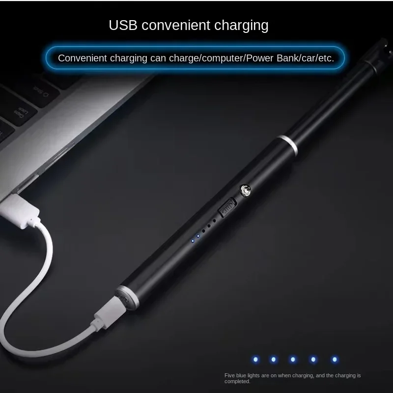 USB الإلكترونية نبض قوس أخف يندبروف المحمولة في الهواء الطلق شواء عديمة اللهب أخف المطبخ موقد غاز شمعة التخييم أخف بندقية #5