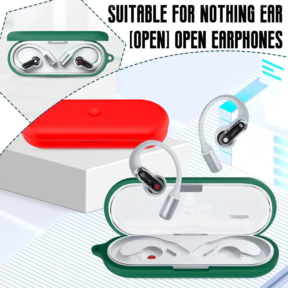 For Nothing Ear Open Earphones Silicone Protective Cover Charging Case Waterproof Case Soft Storage Box Accessories G2X8