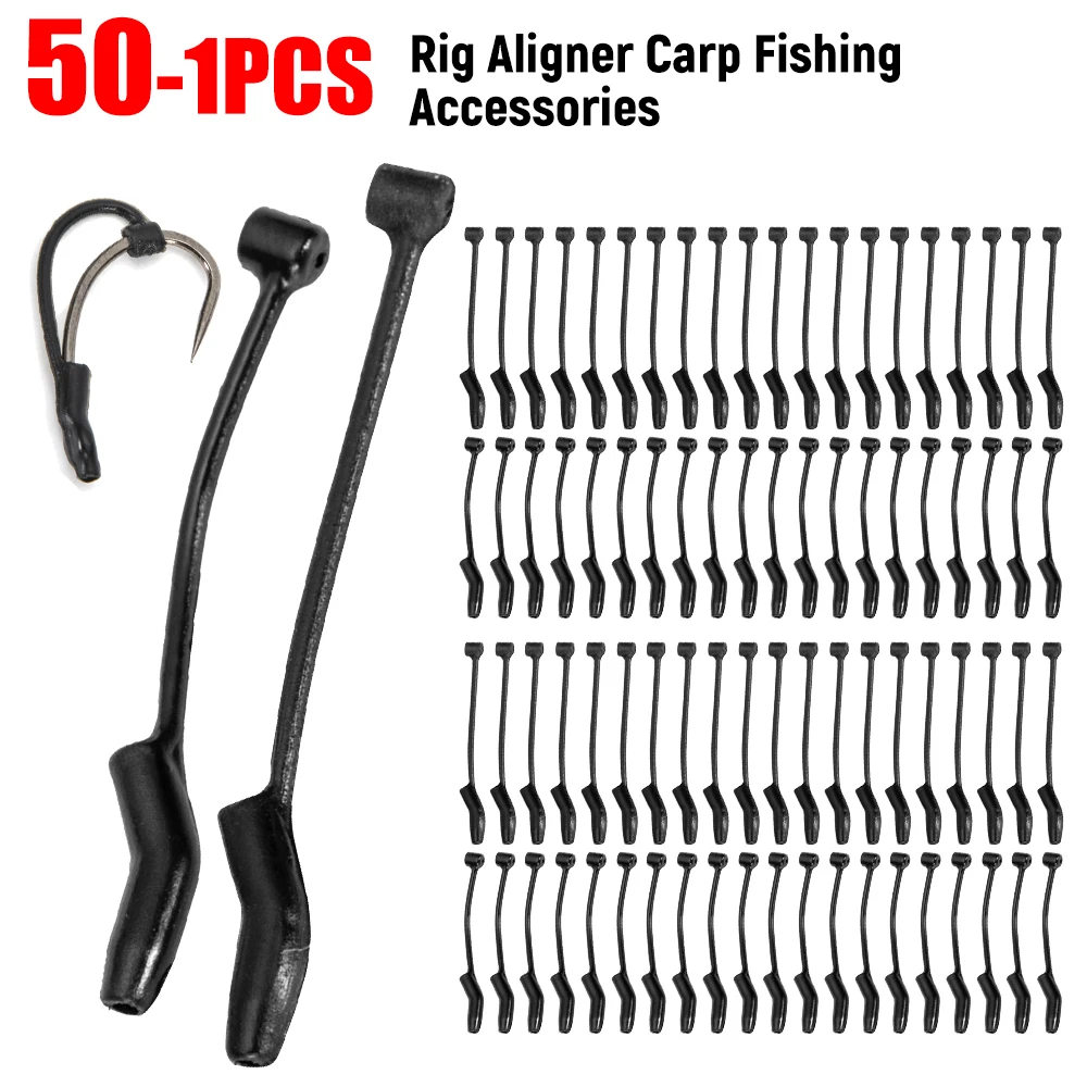 50-1PCS Rig Aligner Carp Fishing Accessories D Rig Kicker Hook Line Aligners Anti Sleeves for Outdoor Fishing Supplies