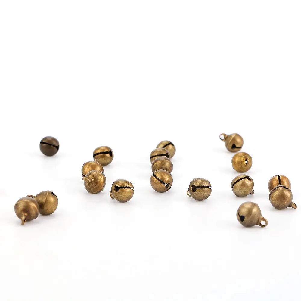 

100Pcs Metal Christmas Tree Pendant Jingle Bell Bronze Home Decoration DIY Crafts Accessories