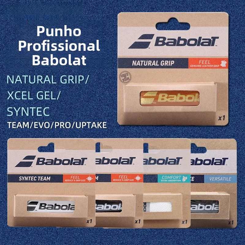 Fita de Grip para Raquete de Tênis Babolat Profissional em Couro Fino Sintético Antiderrapante Resistente ao Desgaste Durável...