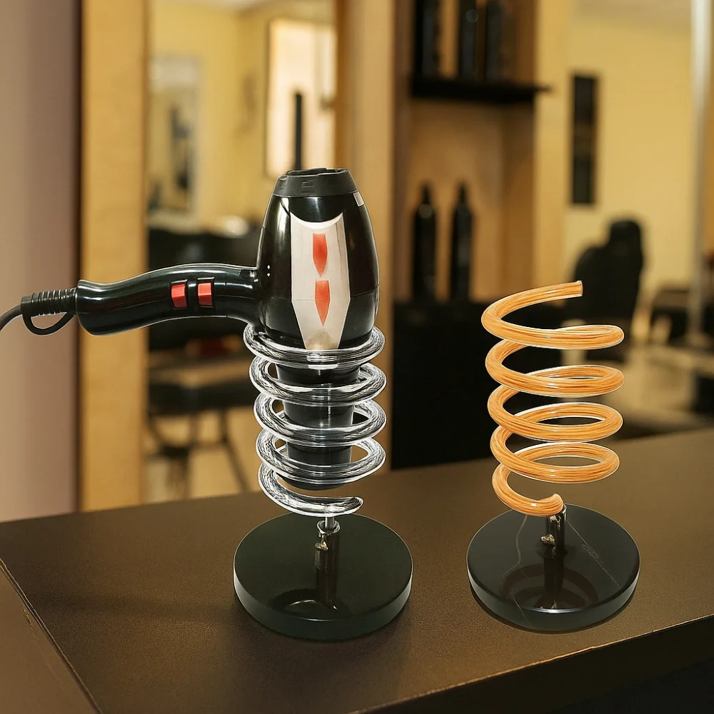 

Plastic Countertop Hair Dryer Holder Marble Base Anti-slip Hair Dryer Stand No Punch Blow Dryer Holder Hotel