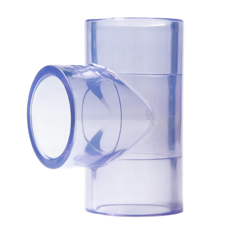 2-20PCS I.D 20-50mm PVC Transparent Three-way Clear Sturdy Transparent Plastic Water Supply Pipe