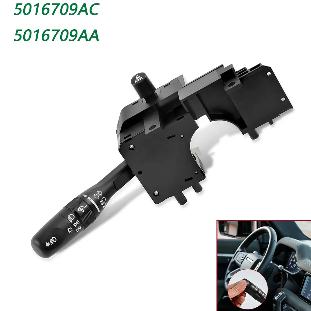 

Переключатель указателей поворота и противотуманных фар LHD для Jeep Wrangler TJ 2001-2006 L4, передний боковой, 5016709AC, 5016709AA