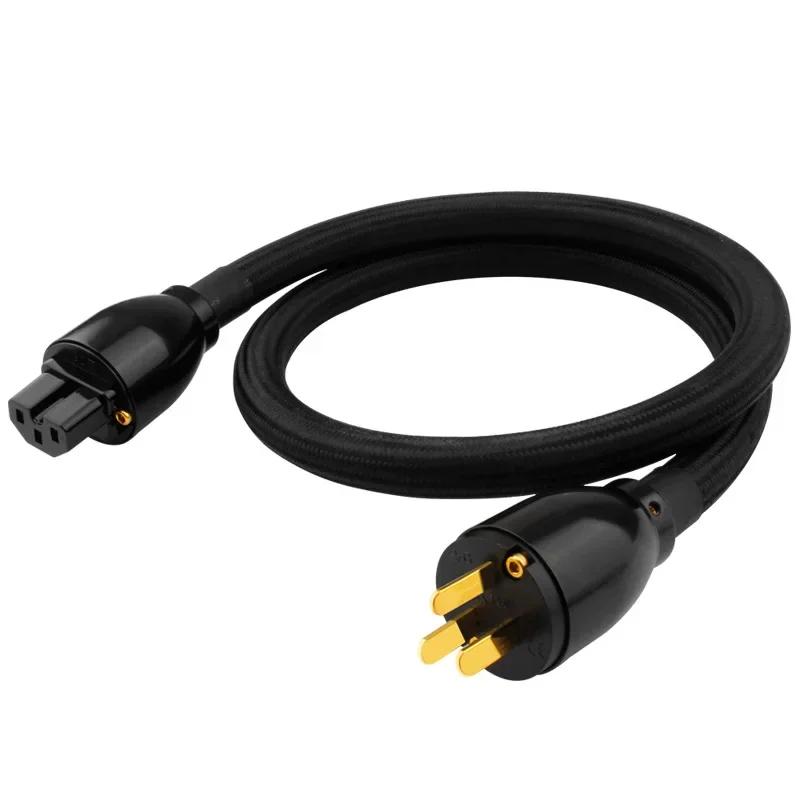 Fever power amplifier audio power cord pure copper gold-plated American standard European standard CD bile machine decoder cable