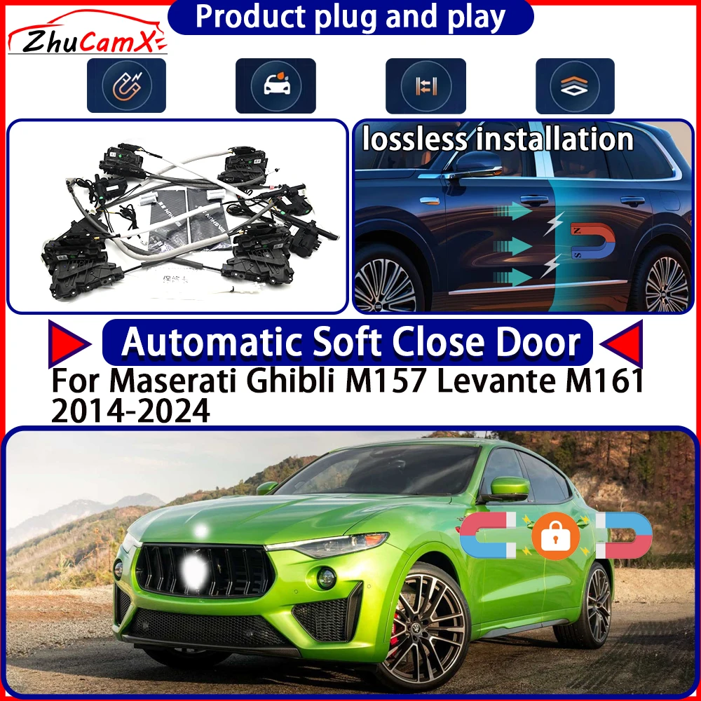 

Привод замка двери для Maserati Ghibli M157 Levante M161 2014-2024, комплект с функцией плавного закрывания, система автоматического открывания двери, легкое открывание двери