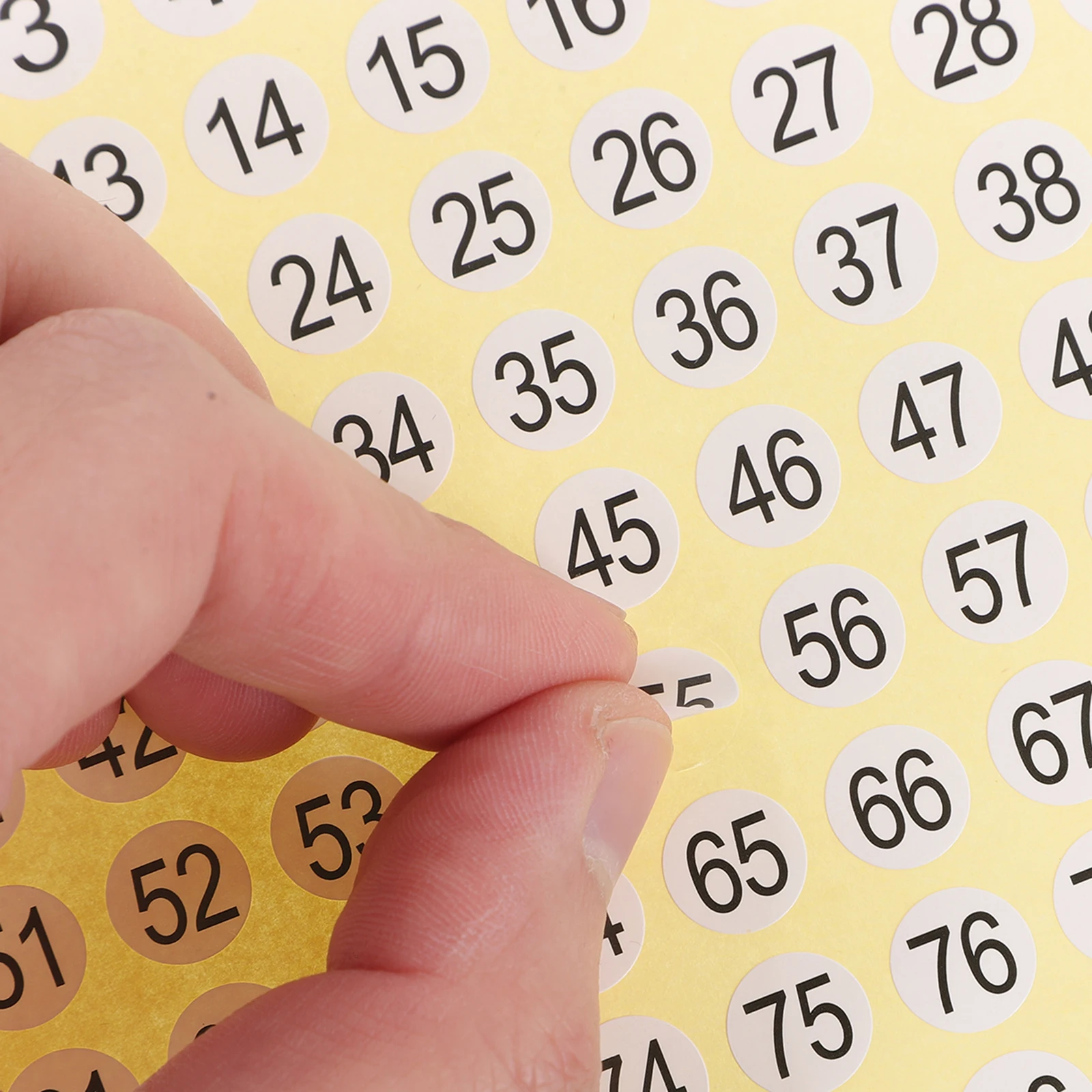 

Digital Labels Number Stickers 1-100 Self Adhesive Sheets for Classroom Office Storage Folder Tags Numbers Round
