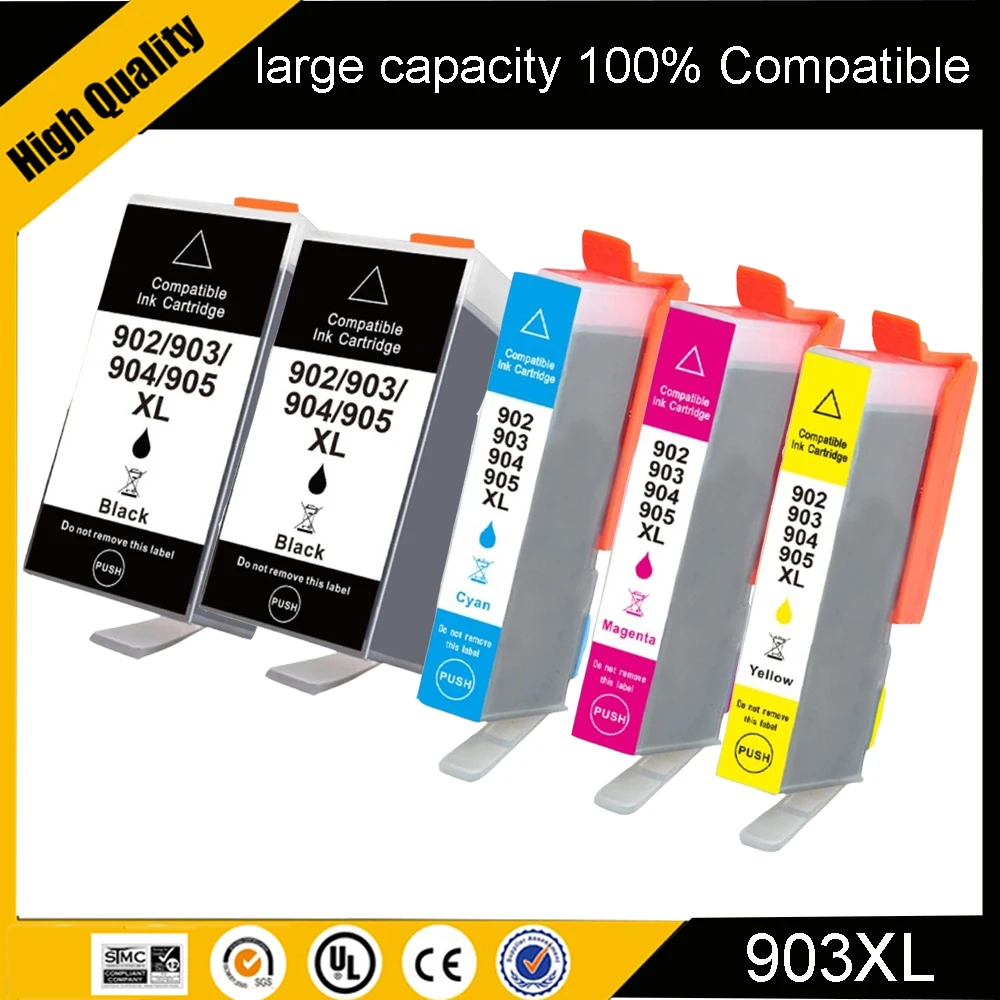 

Совместимый чернильный картридж 903XL (аналог 903) для принтеров HP OfficeJet 6950, 6951, OfficeJet Pro 6960, 6970, 6974