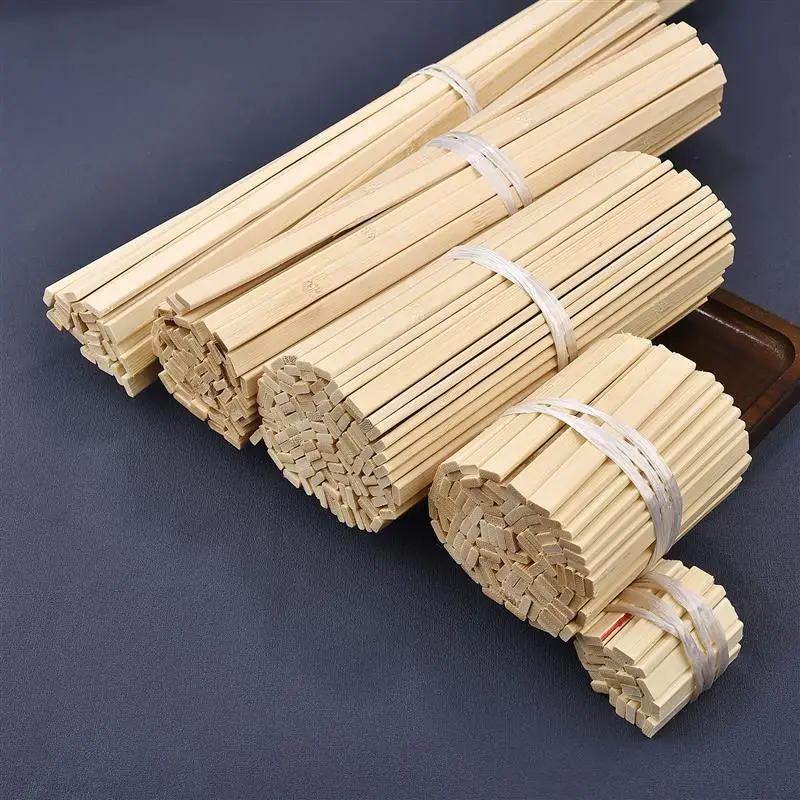 Flat Bamboo Slice 5-50CM For Crafts And Model Making Furniture Materials DIY Durable Dowel Building Model Woodworking Tool