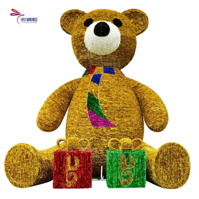 Christmas luminous bear outdoor modeling lights large ornaments commercial street square decoration holiday lighting