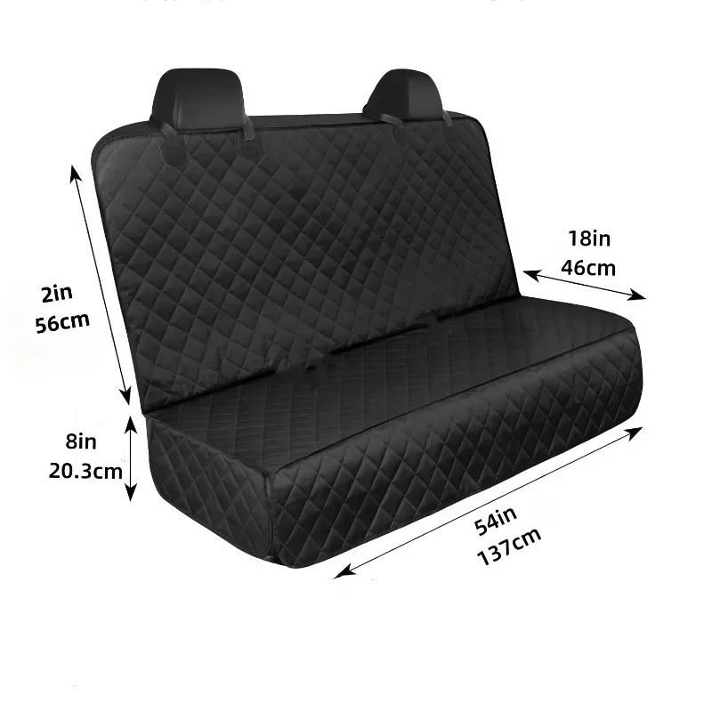 1pcs Waterproof Oxford Pet Car Seat Cover Back Seat Scratch-Resistant Car Mat with Non-Slip Bottom Universal Fit for SUV/Sedan
