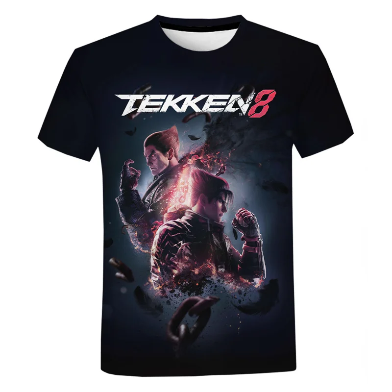 Fighting New Game Tekken 8 3D Printed T Shirt For Men Clothes Harajuku Streetwear T-Shirt For men Crewneck Short Sleeve Tops