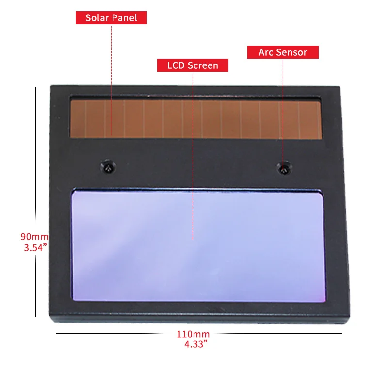 LI battery solar auto darkening/shading True color  welding filter lens for the welding mask and welding helmet