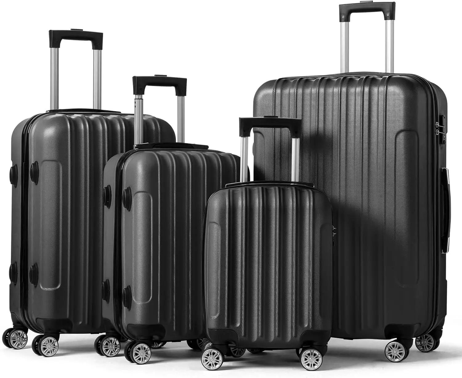 Conjuntos de equipaje de 4 piezas, maleta de viaje, juegos de equipaje ligeros de gran capacidad con cerradura TSA y ruedas giratorias, calidad de venta caliente