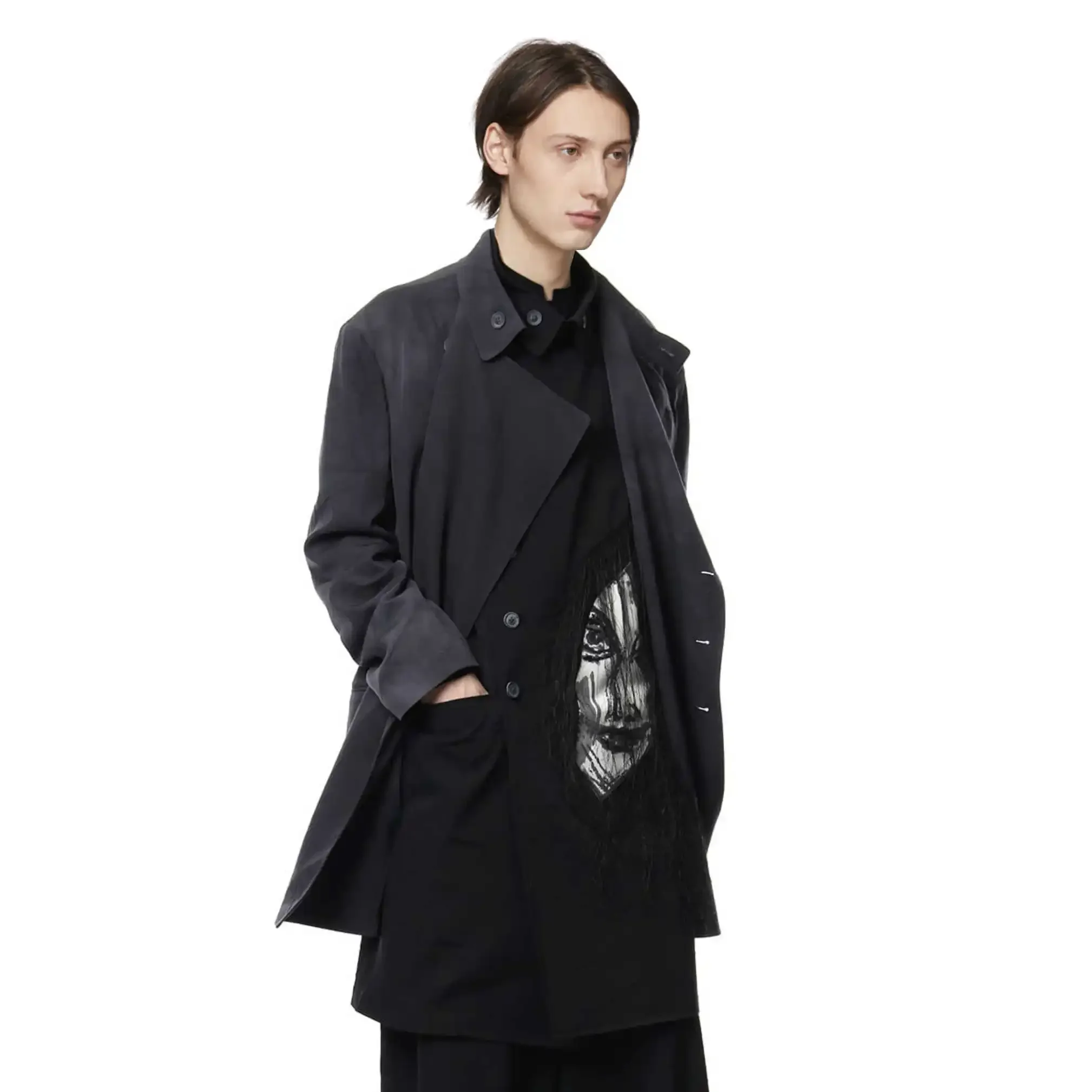 

Костюм YOJI OOAK GABA, оригинальный костюм гримаса с вышивкой, костюм тяжелой промышленности, повседневная куртка для мужчин