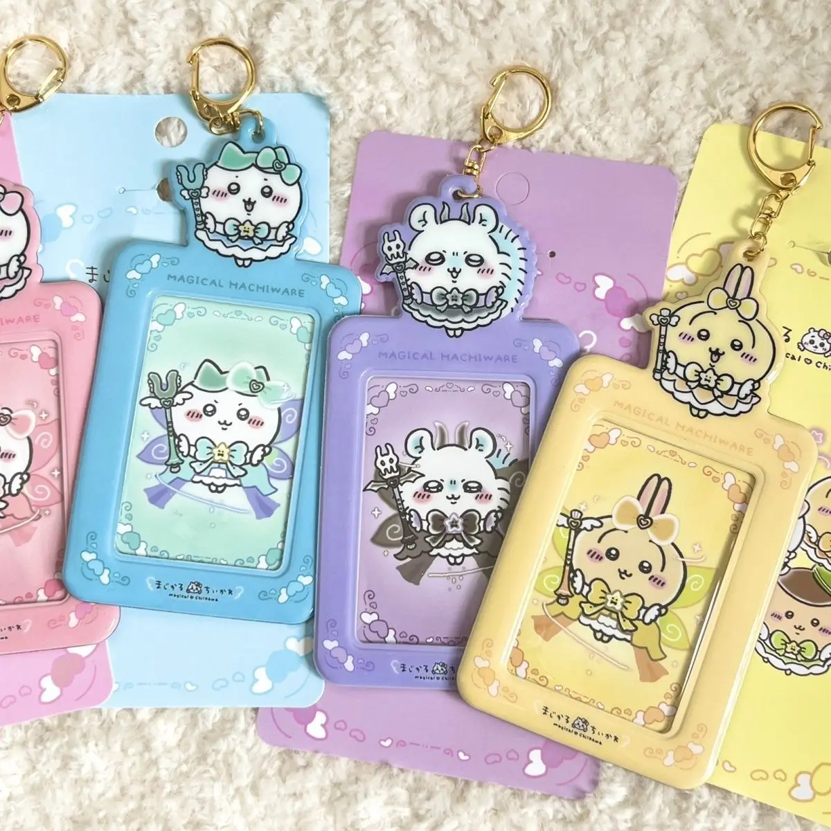 Cartoon Chiikawas Magical Girl Series Card Case Kawaii 3-inch Card Storage Hachiware Usagi Protective Case Pendant Keychain