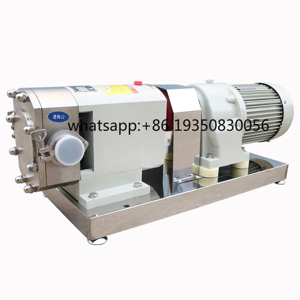 

High Viscosity Fluid Transfer Pumps Sanitary Food Grade Rotor Pump Filling Honey Sugar Syrup Lobe Rotor Pump