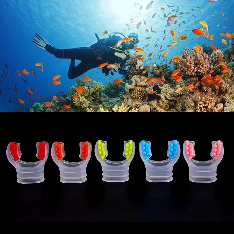 

2023 Silicone Throwaway Underwater Diving Breathe Tube Snorkel Dive Mouth Regulator