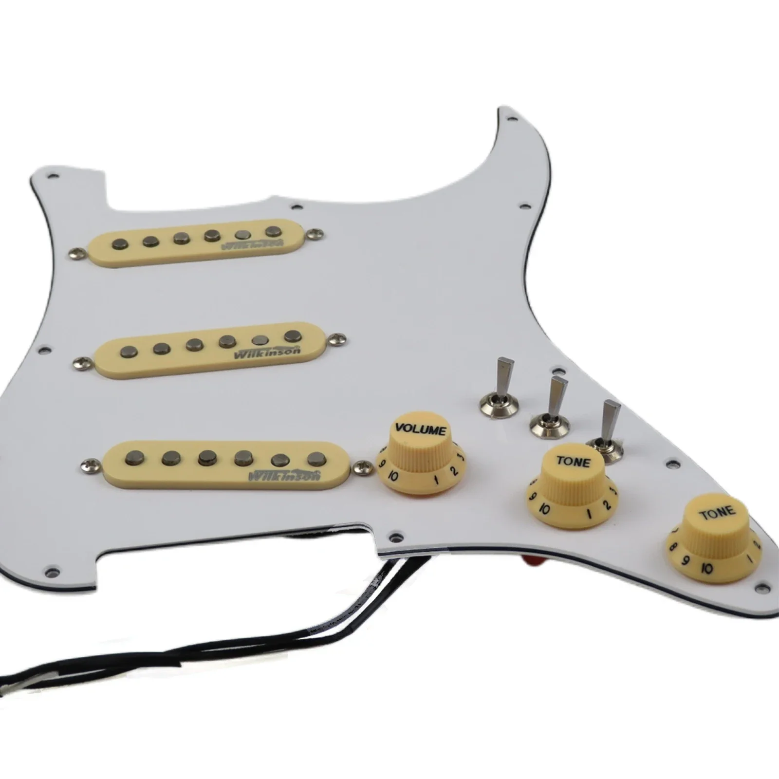 Wilkinson SSS Ainico 5 Single coil Pickups 7-Way type fully loaded Prewired Pickguard Set For ST Guitar Pickups