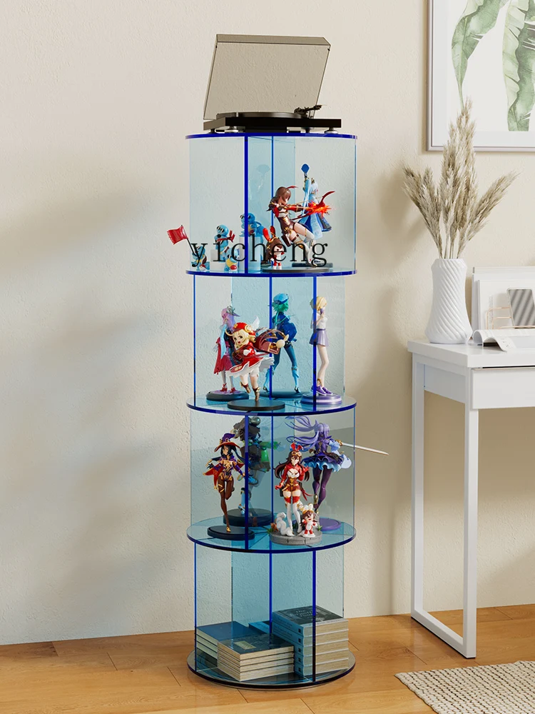 Zws360 Degrees Rotating Bookshelf Storage Multi-Layer Display Storage